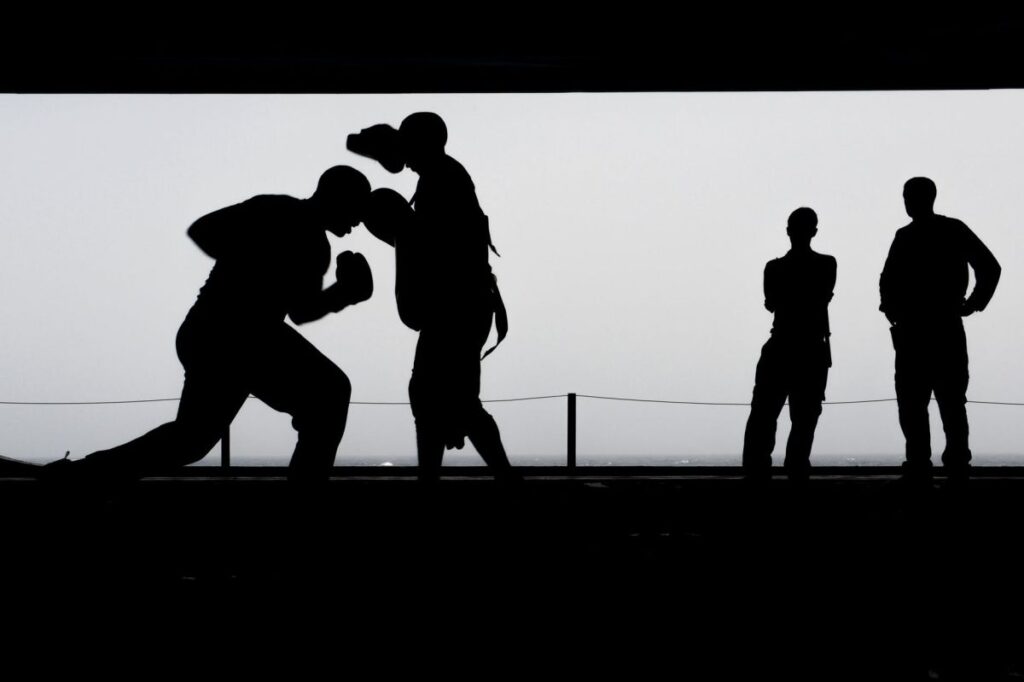 Boxing Training Workout Silhouettes 